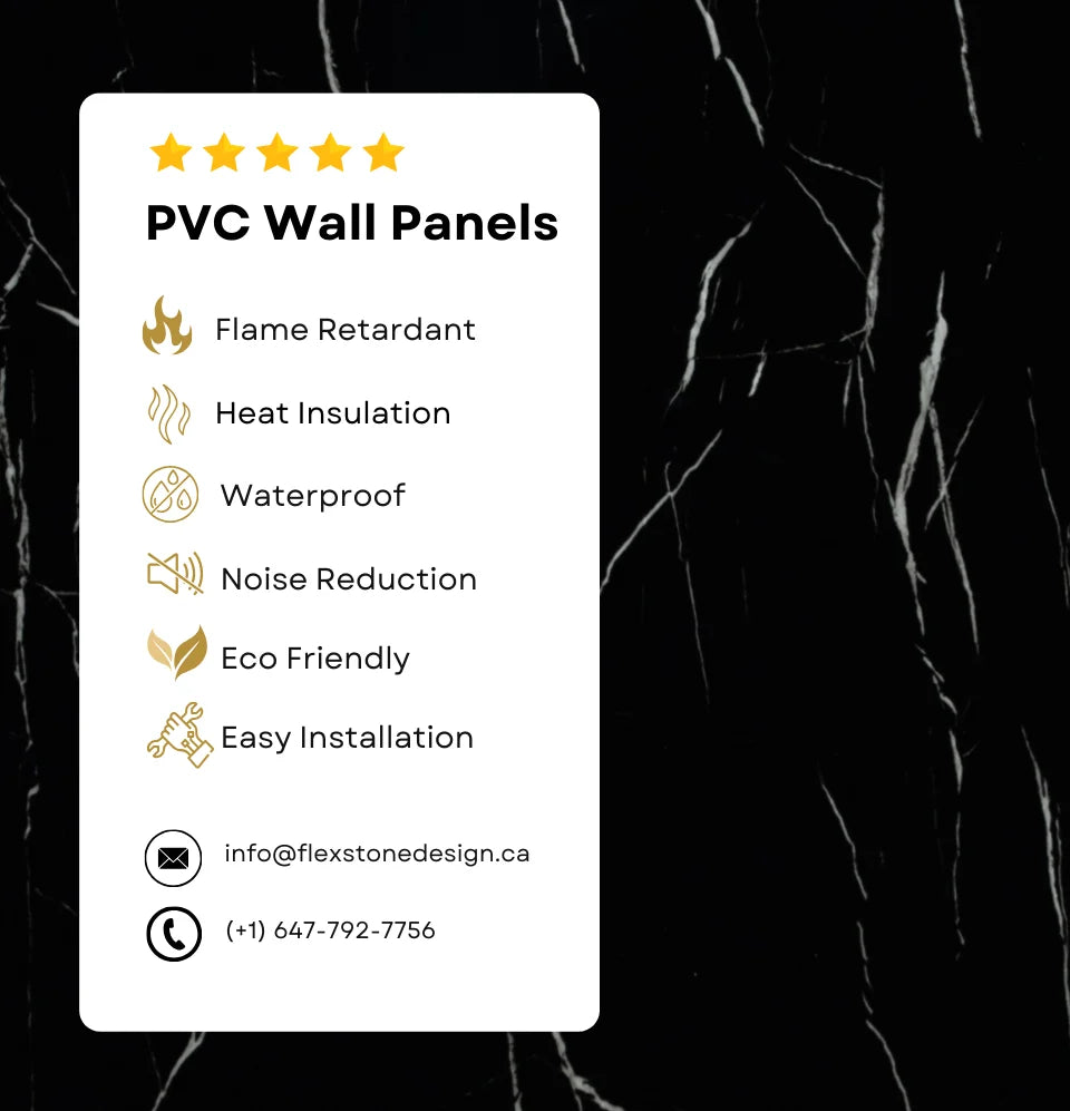 PVC Marble UV Panel - Black Mirage