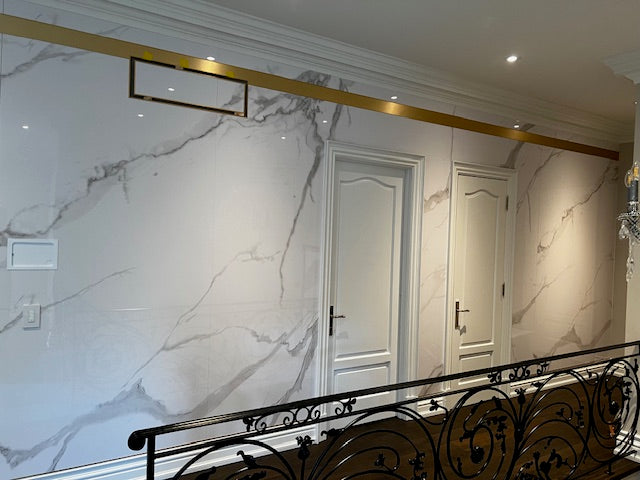 Calacata White Continuous Pattern- 2 or 4 Panels
