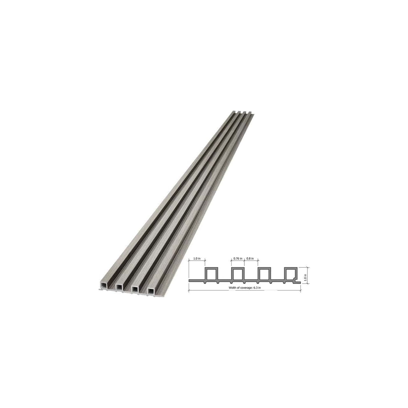 WPC Fluted Panels - Light Grey