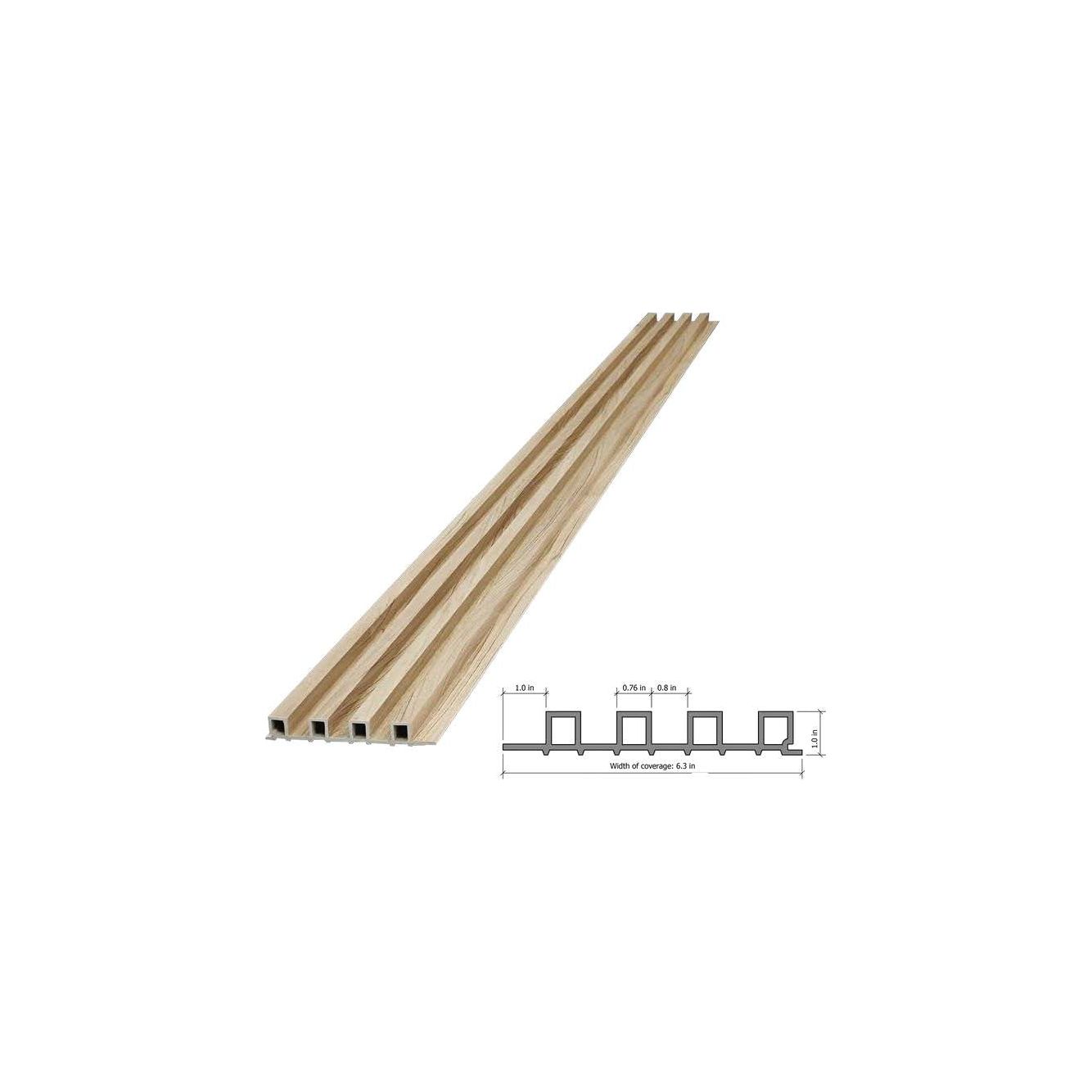 WPC Fluted Panels - Light Oak