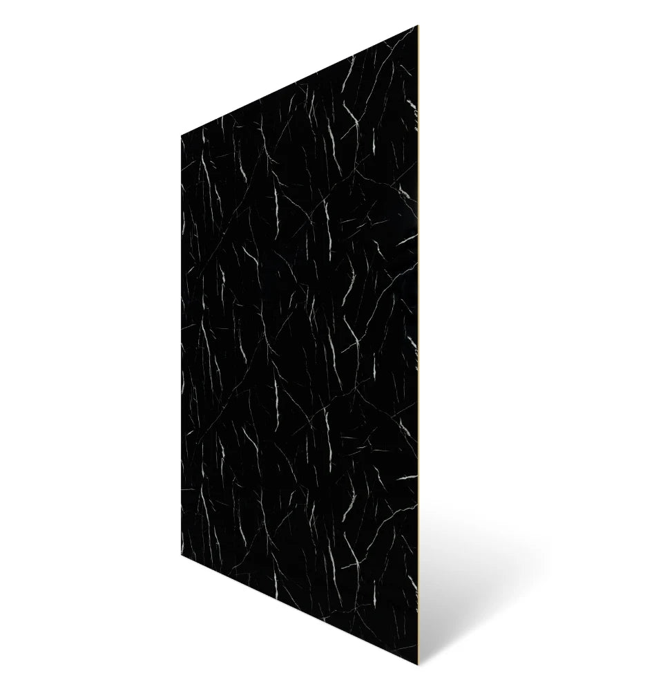 PVC Marble UV Panel - Black Mirage