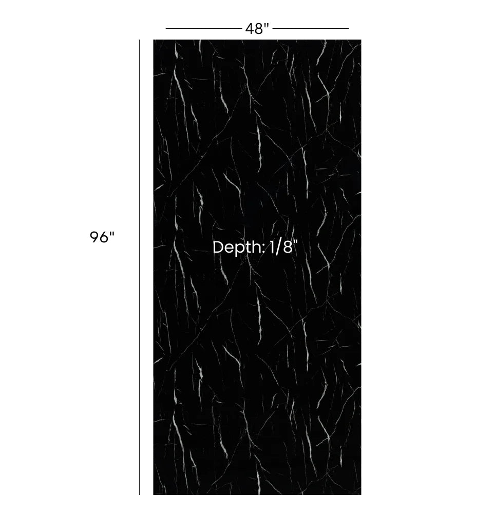 PVC Marble UV Panel - Black Mirage