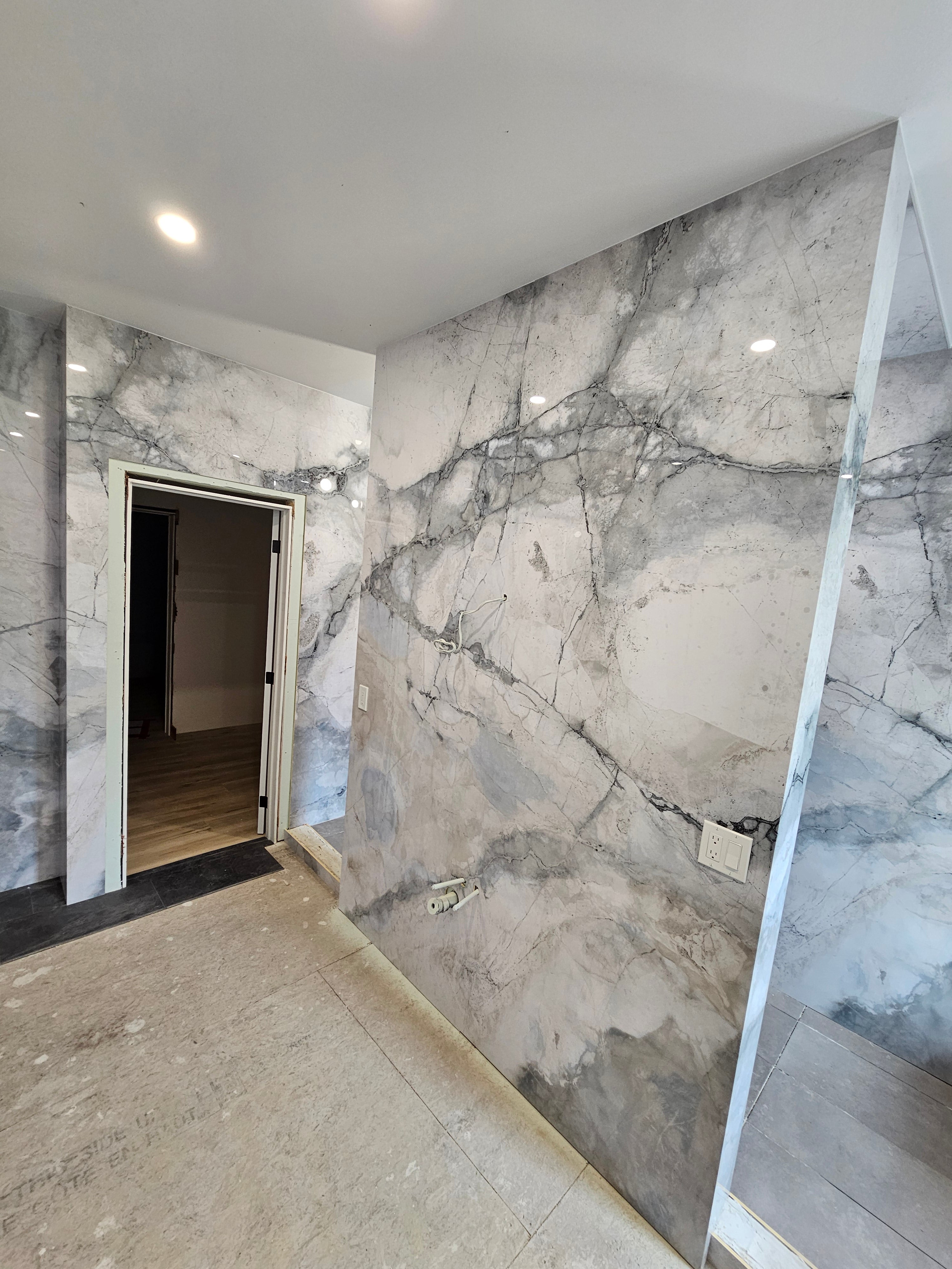 Oyster White Marble Look Wall Panels