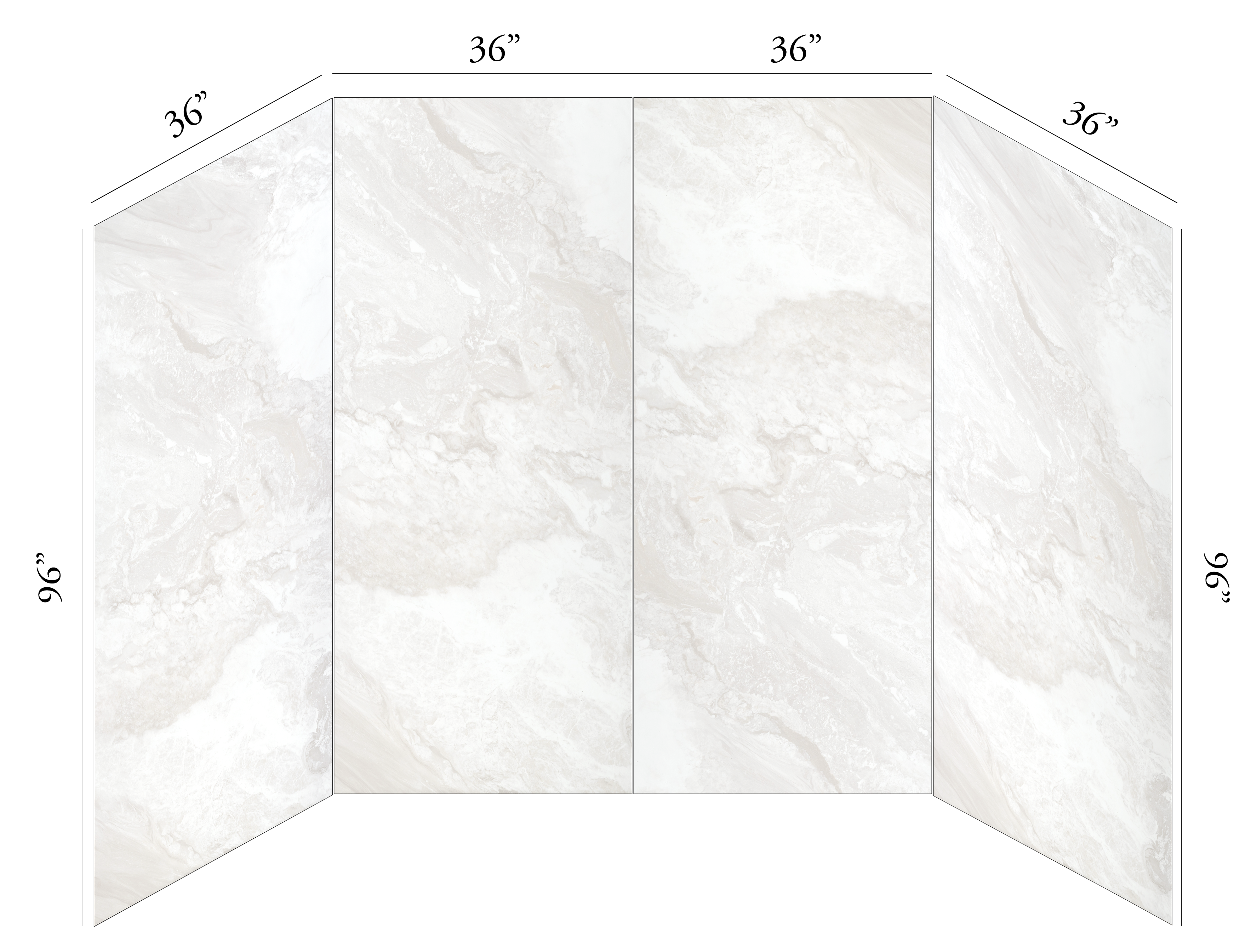 Flexstone Shower Set - Andorra Ice