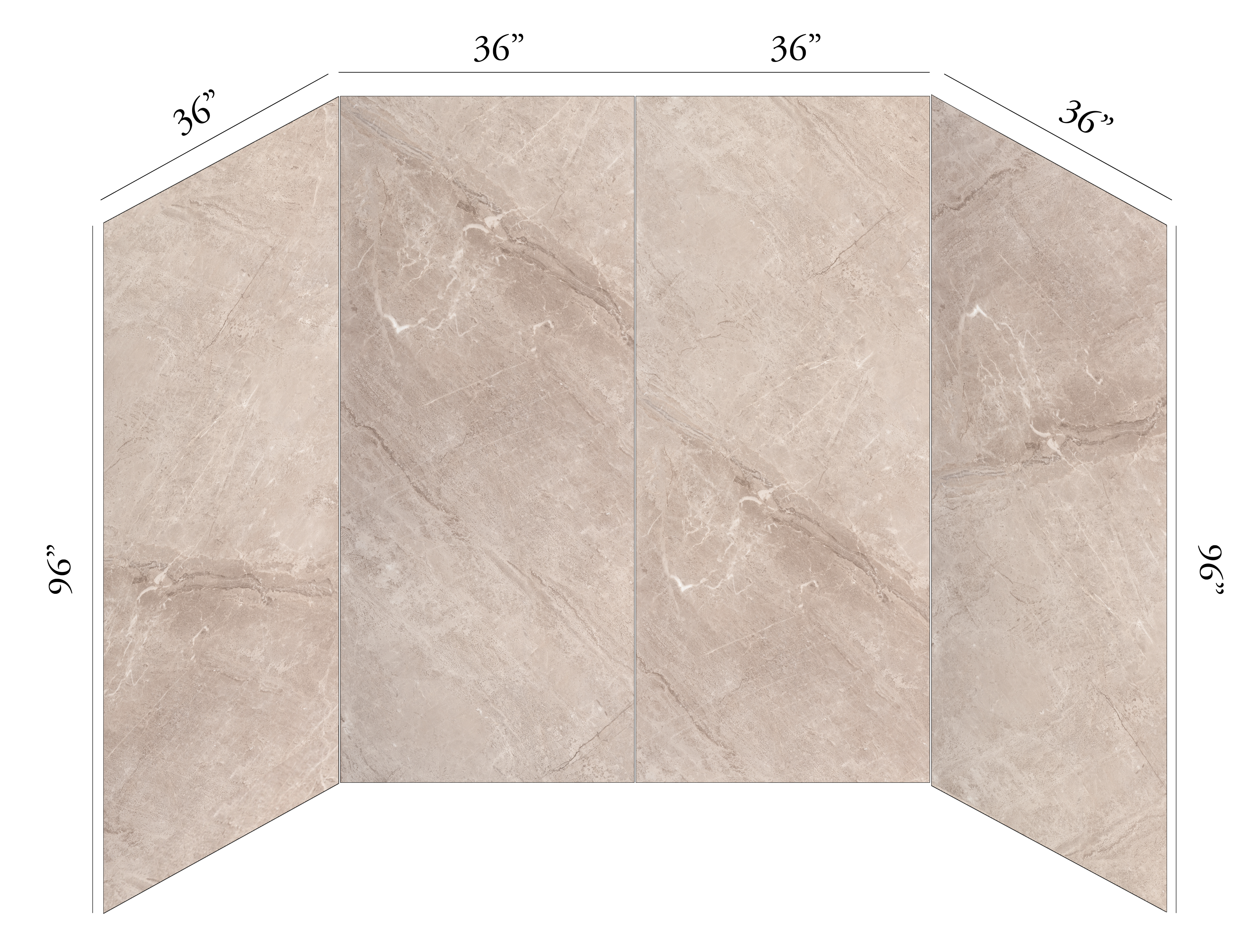 Flexstone Shower Set - Oslo Stone