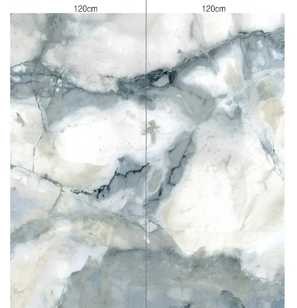 Oyster White Marble Book Match PVC Wall Panels A+B+C+D