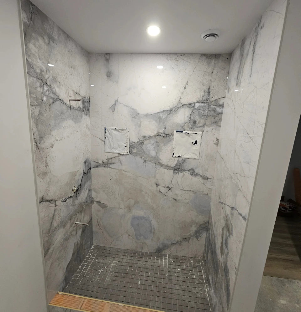Oyster White Marble Book Match PVC Wall Panels A+B+C+D
