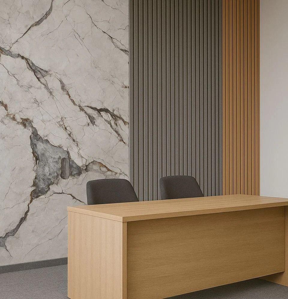 PVC Marble UV Panel - Rustic Cloud  ''Matte Finish''