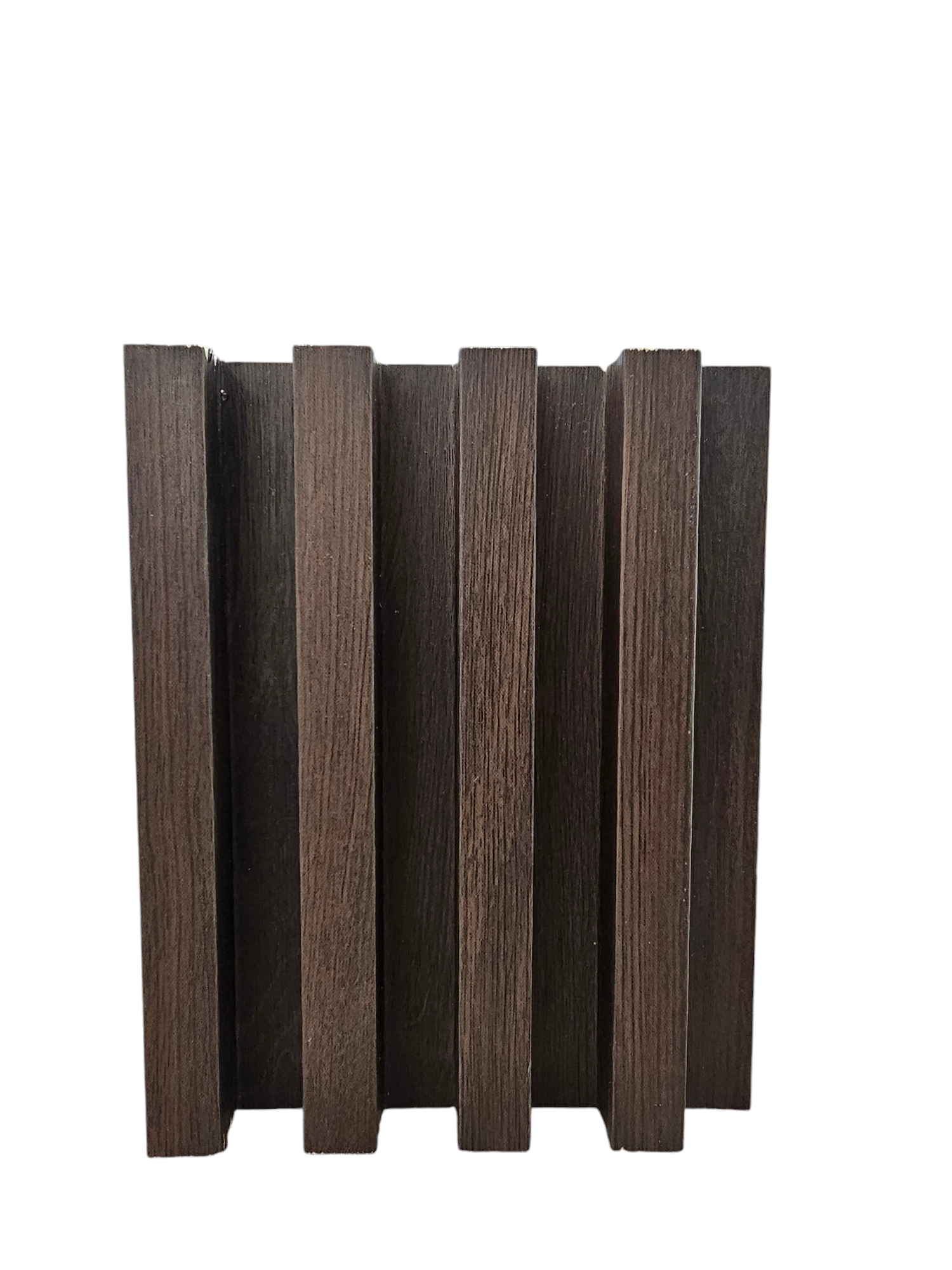 WPC Fluted Panels, Dark Walnut Color